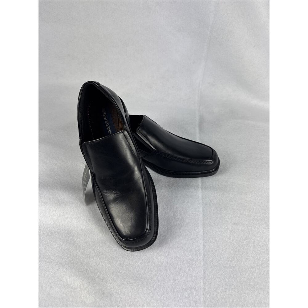 Giorgio Brutini Shoes Mens 8 M Loafers Square Toe Slip On 249921 Black Leather